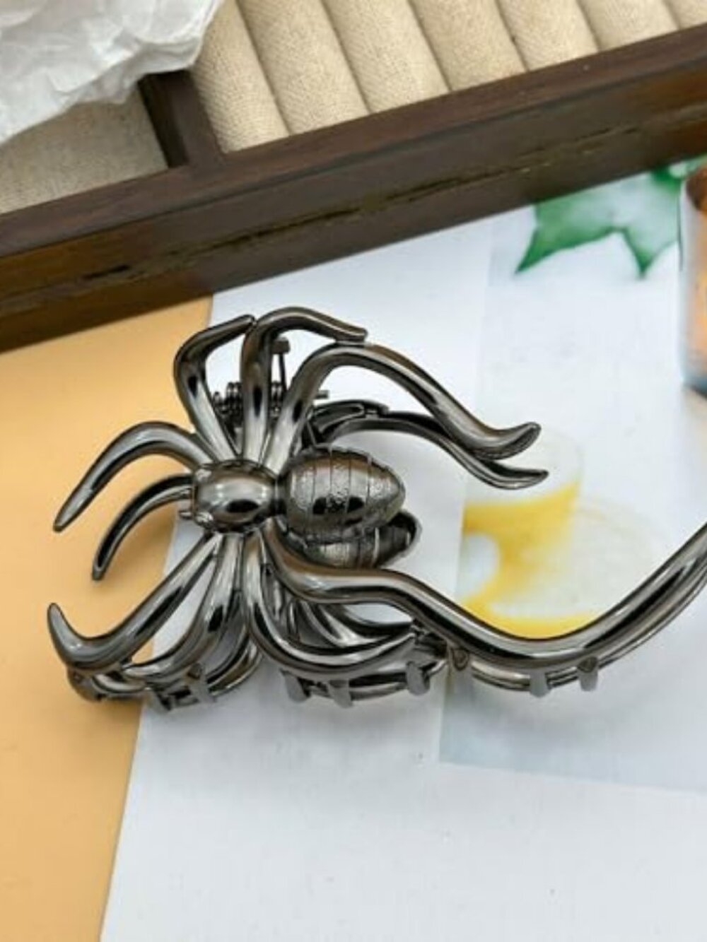 New - 2PCS Spider Alloy Hair Claw Clips,Vintage Non-Slip Metal Hair Clips